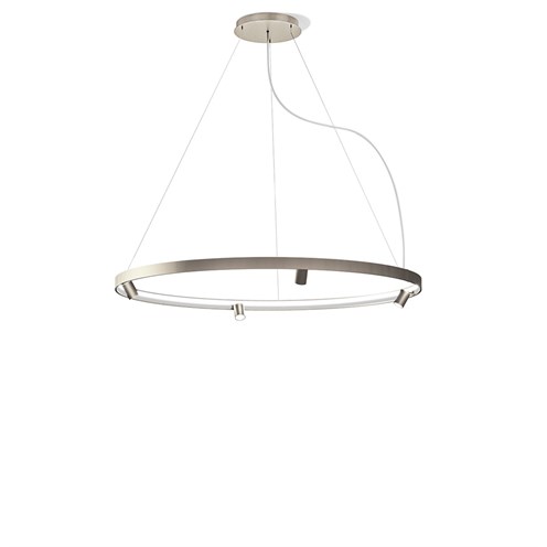 Panzeri+Arena Ø150 LED 107W 9672lm 2700K CRI>90 30°, hämardatav Push/DALI, rippvalgusti, titaan