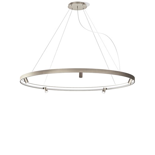 Panzeri+Arena Ø200 LED 133W 12598lm 2700K CRI>90 30°, hämardatav Push/DALI, rippvalgusti, titaan