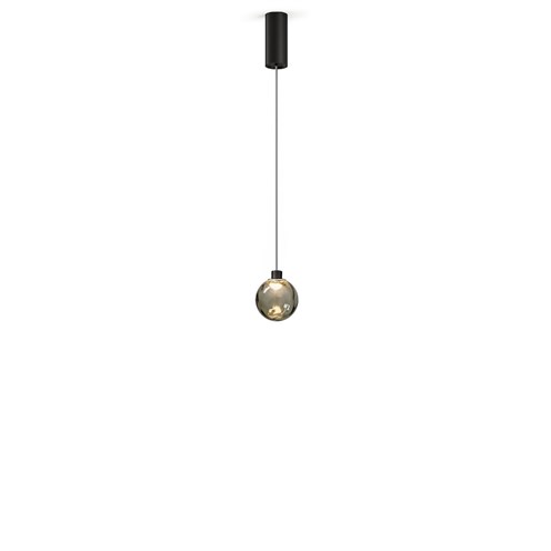 Panzeri+Murané Ø10 LED 4W 167lm 2700K CRI>90, rippvalgusti, suitsune/matt must