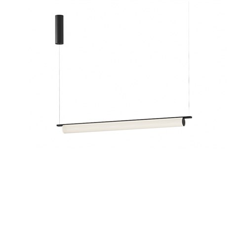 Panzeri+Ombra LED 23W 912lm 2700K CRI>90, hämardatav Push/DALI, rippvalgusti, matt must, valge kangas
