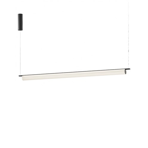 Panzeri+Ombra LED 35W 1368lm 2700K CRI>90, hämardatav Push/DALI, rippvalgusti, matt must, valge kangas