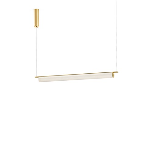 Panzeri+Ombra LED 23W 912lm 2700K CRI>90, hämardatav Push/DALI, rippvalgusti, matt messing, valge kangas