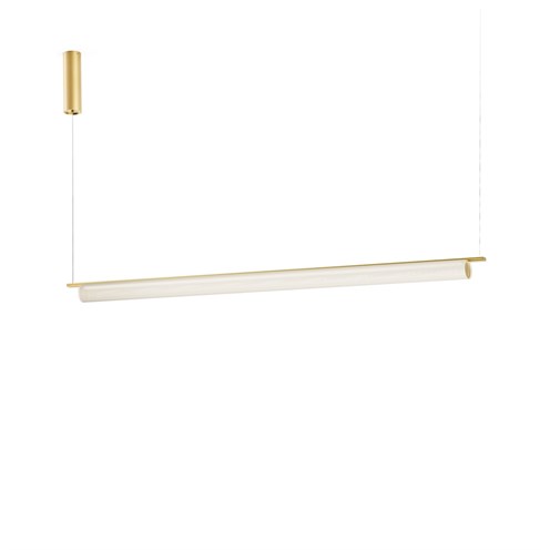 Panzeri+Ombra LED 35W 1368lm 2700K CRI>90, hämardatav Push/DALI, rippvalgusti, matt messing, valge kangas