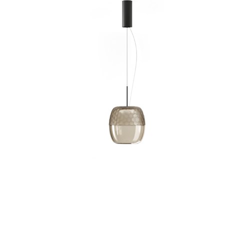 Panzeri+Adamas LED 9W 624lm 2700K CRI>90, hämardatav Push/DALI, rippvalgusti, suitsune/matt must