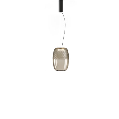 Panzeri+Adamas LED 9W 624lm 2700K CRI>90, hämardatav Push/DALI, rippvalgusti, suitsune/matt must