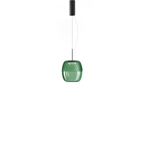 Panzeri+Adamas LED 9W 624lm 2700K CRI>90, hämardatav Push/DALI, rippvalgusti, roheline/matt must