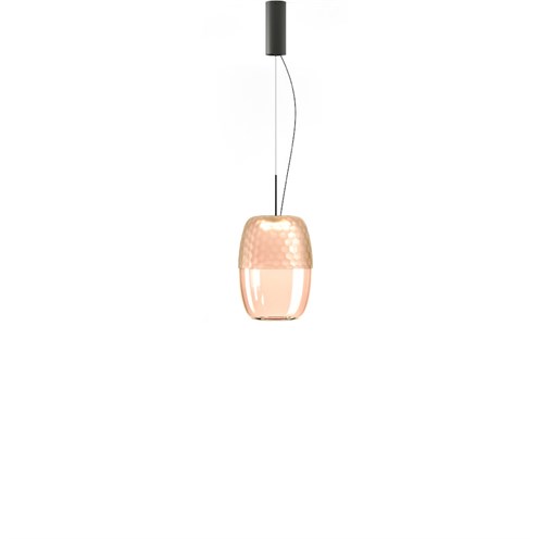 Panzeri+Adamas LED 9W 624lm 2700K CRI>90, hämardatav Push/DALI, rippvalgusti, roosa/matt must