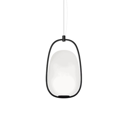 Kdln+LANNÀ SUSPENSION max. 20W E27, rippvalgusti, must, opaalklaas