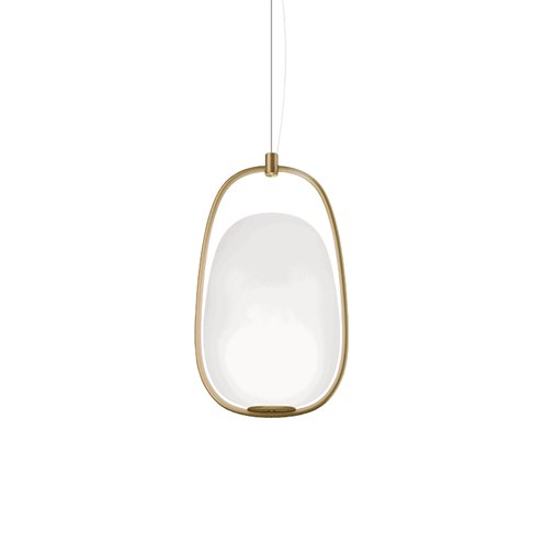 Kdln+LANNÀ SUSPENSION max. 20W E27, rippvalgusti, messing, opaalklaas