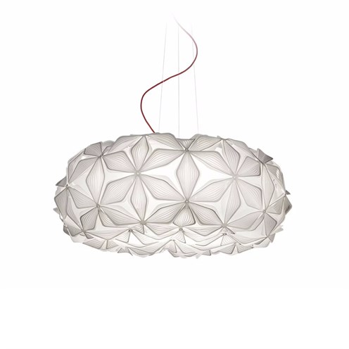 Slamp+C'est La Vie Suspension Large 4x max. 12W E27, rippvalgusti, valge, juhe punane