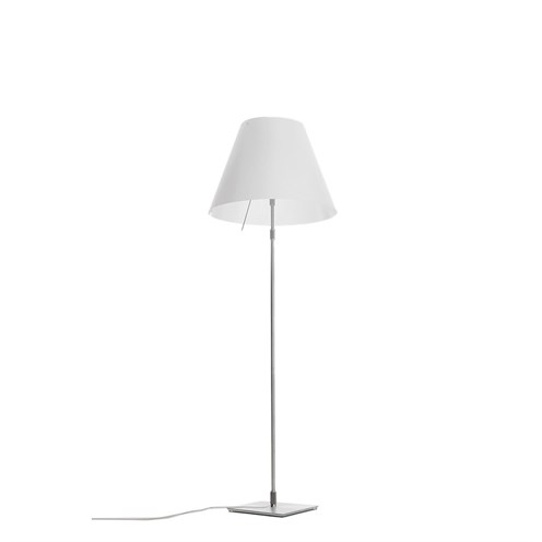 Luceplan+Grande Costanza 3x max. 70W E27, puutega hämardatav, põrandavalgusti, alumiinium/valge