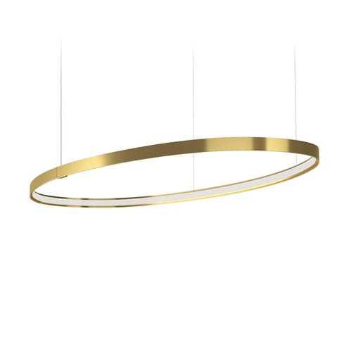 Panzeri+Zero Ellipse LED 47W 4079lm 3000K CRI>90, hämardatav, rippvalgusti, matt messing, liiteseadmeta