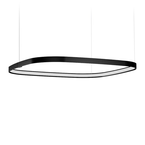 Panzeri+Zero Square 75 LED 36W 3059lm 2700K CRI>90, hämardatav, rippvalgusti, must, liiteseadmeta