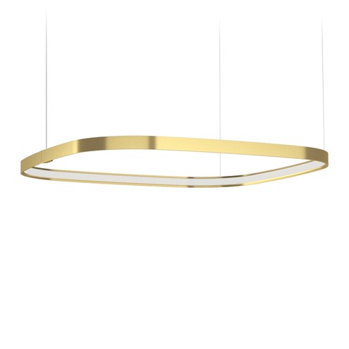 Panzeri+Zero Square 75 LED 36W 3059lm 3000K CRI>90, hämardatav, rippvalgusti, matt messing, liiteseadmeta
