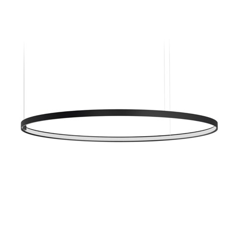 Panzeri+Zero Round Ø100 LED 47W 4079lm 3000K CRI>90, hämardatav, rippvalgusti, must, liiteseadmeta