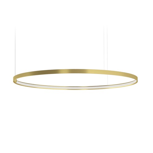 Panzeri+Zero Round Ø100 LED 47W 4079lm 3000K CRI>90, hämardatav, rippvalgusti, matt messing, liiteseadmeta