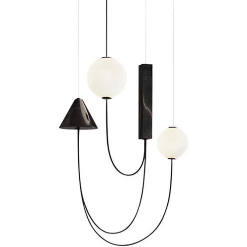 Kdln+Mars Suspension LED 26.3W 3000lm 2700K CRI>90, hämardatav phase-cut, rippvalgusti, must