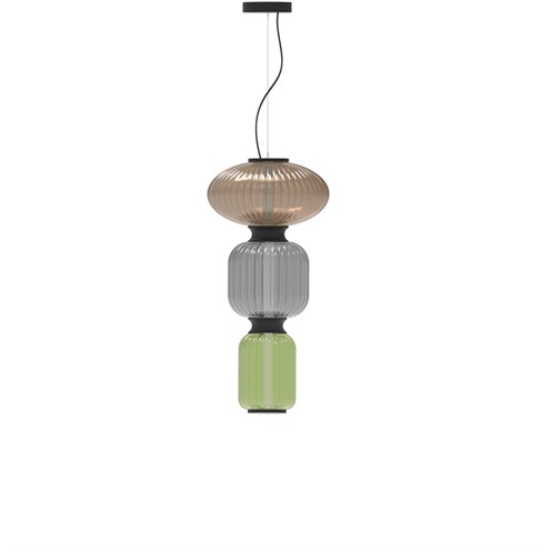 Robin+Mix Berries Trio LED 14W 1000lm 3000K CRI>90, rippvalgusti, merevaigukollane/hall/roheline