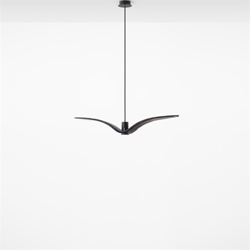 Brokis+NIGHT BIRDS max. 10W GU10, rippvalgusti, must, BROKISGLASS suitsune hall klaas, laerosett matt must