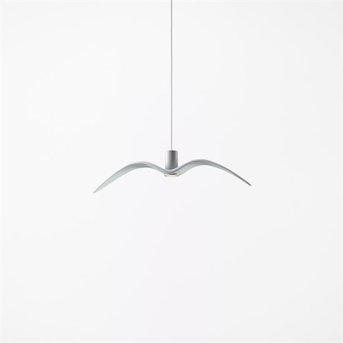 Brokis+NIGHT BIRDS max. 10W GU10, rippvalgusti, anodeeritud hõbe, opaalklaas, laerosett alumiinium