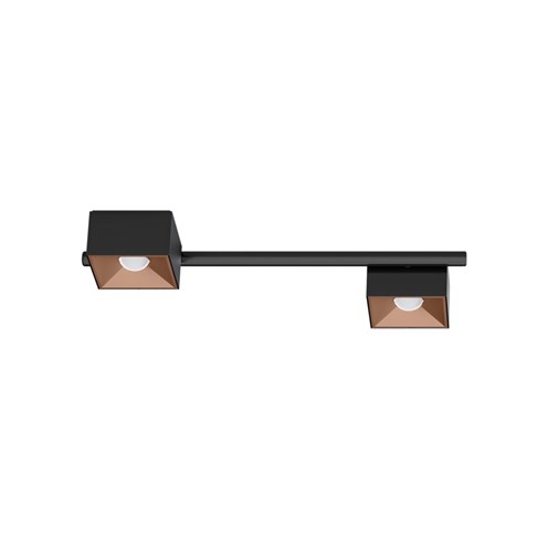 CINI&NILS+Nodo Q 2 LED 16W 1060lm 2700K CRI>90 60°, hämardatav phase-cut, laevalgusti, must/roosa kuld