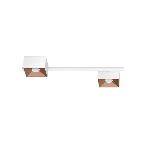 CINI&NILS+Nodo Q 2 LED 16W 1060lm 2700K CRI>90 60°, hämardatav phase-cut, laevalgusti, valge/roosa kuld