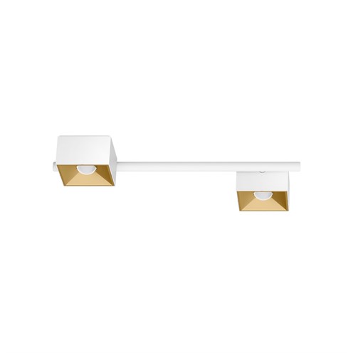 CINI&NILS+Nodo Q 2 LED 16W 1060lm 2700K CRI>90 60°, hämardatav phase-cut, laevalgusti, valge/kuldne