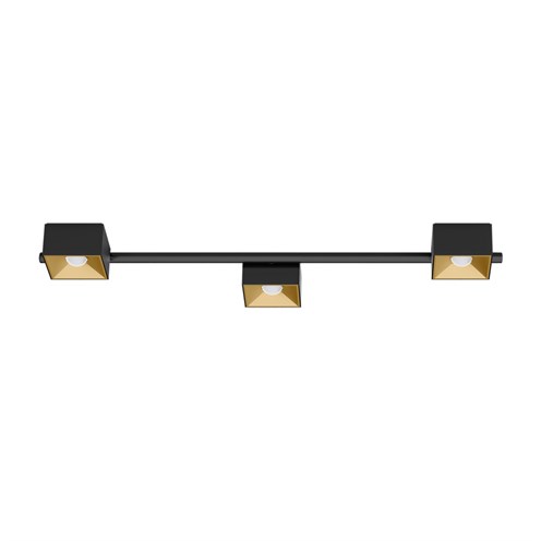 CINI&NILS+Nodo Q 3 LED 24W 1590lm 2700K CRI>90 60°, hämardatav phase-cut, laevalgusti, must/kuldne