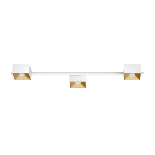 CINI&NILS+Nodo Q 3 LED 24W 1590lm 2700K CRI>90 60°, hämardatav phase-cut, laevalgusti, valge/kuldne