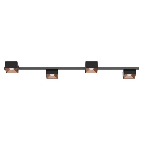 CINI&NILS+Nodo Q 4 LED 32W 2120lm 2700K CRI>90 60°, hämardatav phase-cut, laevalgusti, must/roosa kuld