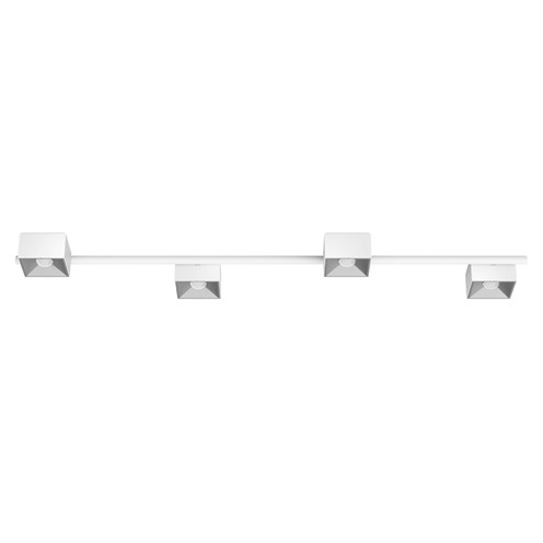 CINI&NILS+Nodo Q 4 LED 32W 2120lm 2700K CRI>90 60°, hämardatav phase-cut, laevalgusti, valge/hõbedane