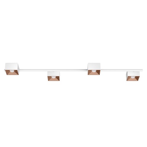 CINI&NILS+Nodo Q 4 LED 32W 2120lm 2700K CRI>90 60°, hämardatav phase-cut, laevalgusti, valge/roosa kuld