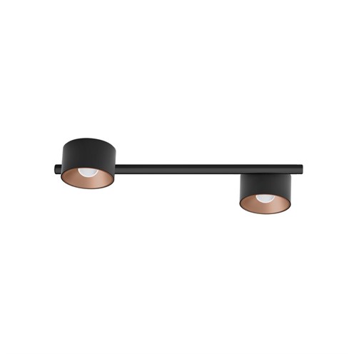 CINI&NILS+Nodo T 2 LED 16W 1060lm 2700K CRI>90 60°, hämardatav phase-cut, laevalgusti, must/roosa kuld