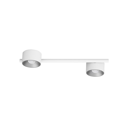 CINI&NILS+Nodo T 2 LED 16W 1060lm 2700K CRI>90 60°, hämardatav phase-cut, laevalgusti, valge/hõbedane