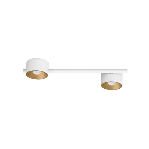 CINI&NILS+Nodo T 2 LED 16W 1060lm 2700K CRI>90 60°, hämardatav phase-cut, laevalgusti, valge/kuldne