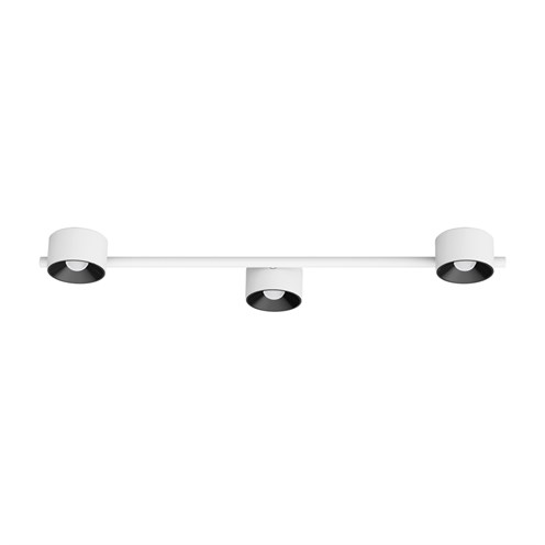 CINI&NILS+Nodo T 3 LED 24W 1590lm 2700K CRI>90 60°, hämardatav phase-cut, laevalgusti, valge/must