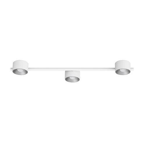 CINI&NILS+Nodo T 3 LED 24W 1590lm 2700K CRI>90 60°, hämardatav phase-cut, laevalgusti, valge/hõbedane