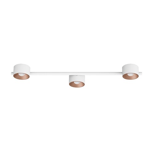 CINI&NILS+Nodo T 3 LED 24W 1590lm 2700K CRI>90 60°, hämardatav phase-cut, laevalgusti, valge/roosa kuld