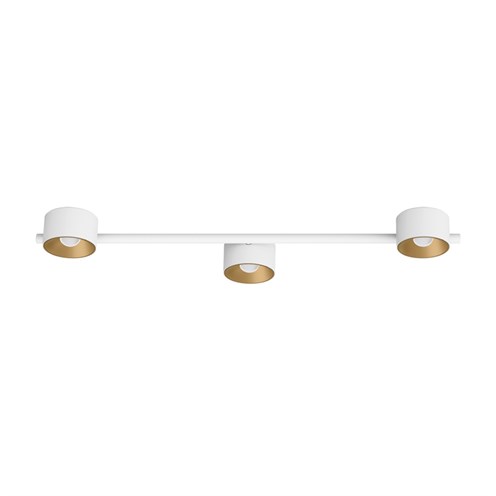 CINI&NILS+Nodo T 3 LED 24W 1590lm 2700K CRI>90 60°, hämardatav phase-cut, laevalgusti, valge/kuldne