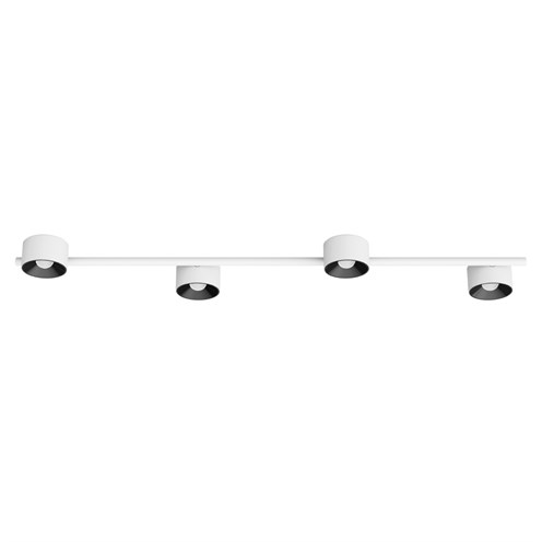 CINI&NILS+Nodo T 4 LED 32W 2120lm 2700K CRI>90 60°, hämardatav phase-cut, laevalgusti, valge/must
