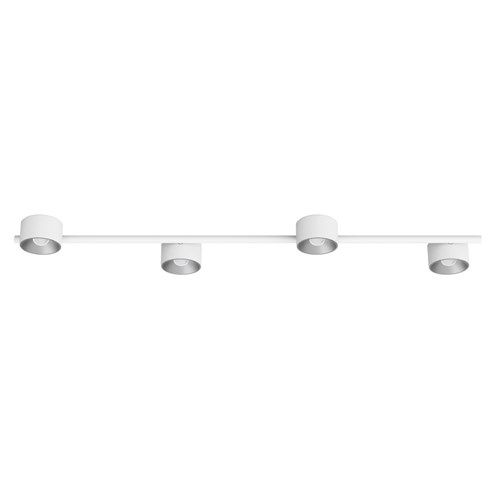 CINI&NILS+Nodo T 4 LED 32W 2120lm 2700K CRI>90 60°, hämardatav phase-cut, laevalgusti, valge/hõbedane