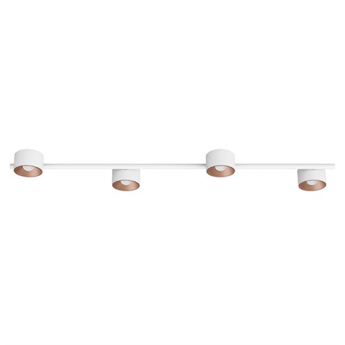 CINI&NILS+Nodo T 4 LED 32W 2120lm 2700K CRI>90 60°, hämardatav phase-cut, laevalgusti, valge/roosa kuld