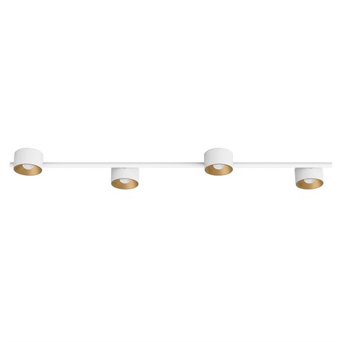 CINI&NILS+Nodo T 4 LED 32W 2120lm 2700K CRI>90 60°, hämardatav phase-cut, laevalgusti, valge/kuldne