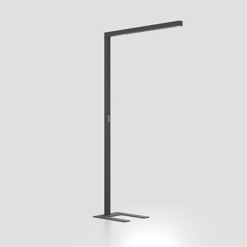 PRO+officeLINE50 free LED 89W 9245lm 2700-6500K CRI>90, hämardatav puutepaneeli ja sensoriga, üles/alla valgusega töökohavalgusti, matt must, läikiv titaan hajuti