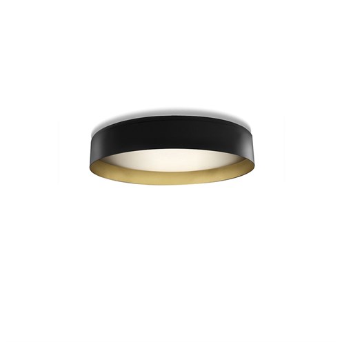 Panzeri+Ginevra 30 LED 15W 1397lm 3000K CRI>90 UGR<19 mikroprismaatiline hajuti, hämardatav Push/DALI, lae- ja seinavalgusti, must/kuldne