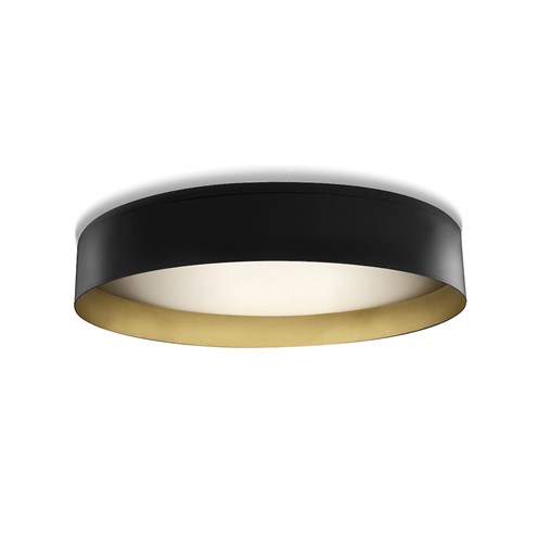 Panzeri+Ginevra 80 LED 71W 6743lm 3000K CRI>90 UGR<19 mikroprismaatiline hajuti, hämardatav Push/DALI, lae- ja seinavalgusti, must/kuldne