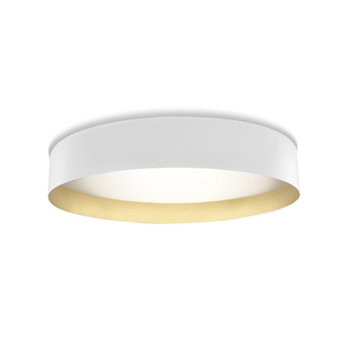 Panzeri+Ginevra 80 LED 71W 6743lm 3000K CRI>90 UGR<19 mikroprismaatiline hajuti, hämardatav Push/DALI, lae- ja seinavalgusti, valge/kuldne