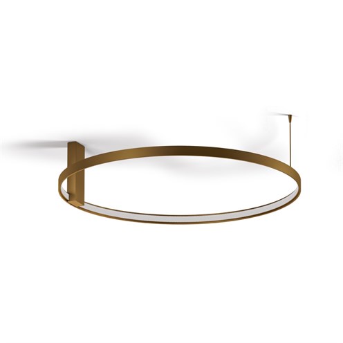 Panzeri+Zero Round Ø75 LED 42W 3059lm 2700K CRI>90, hämardatav Push/DALI, lae-/seinavalgusti, pronks