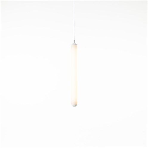 Brokis+PURO SOLO VERTICAL 800 LED 18W 1530lm 2700K CRI>90, hämardatav, rippvalgusti, valge, opaalklaas