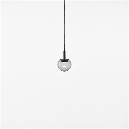 Brokis+ORBIS 150 LED 5,5W 524lm 2700K CRI>90, hämardatav, rippvalgusti, matt must, suitsune hall klaas